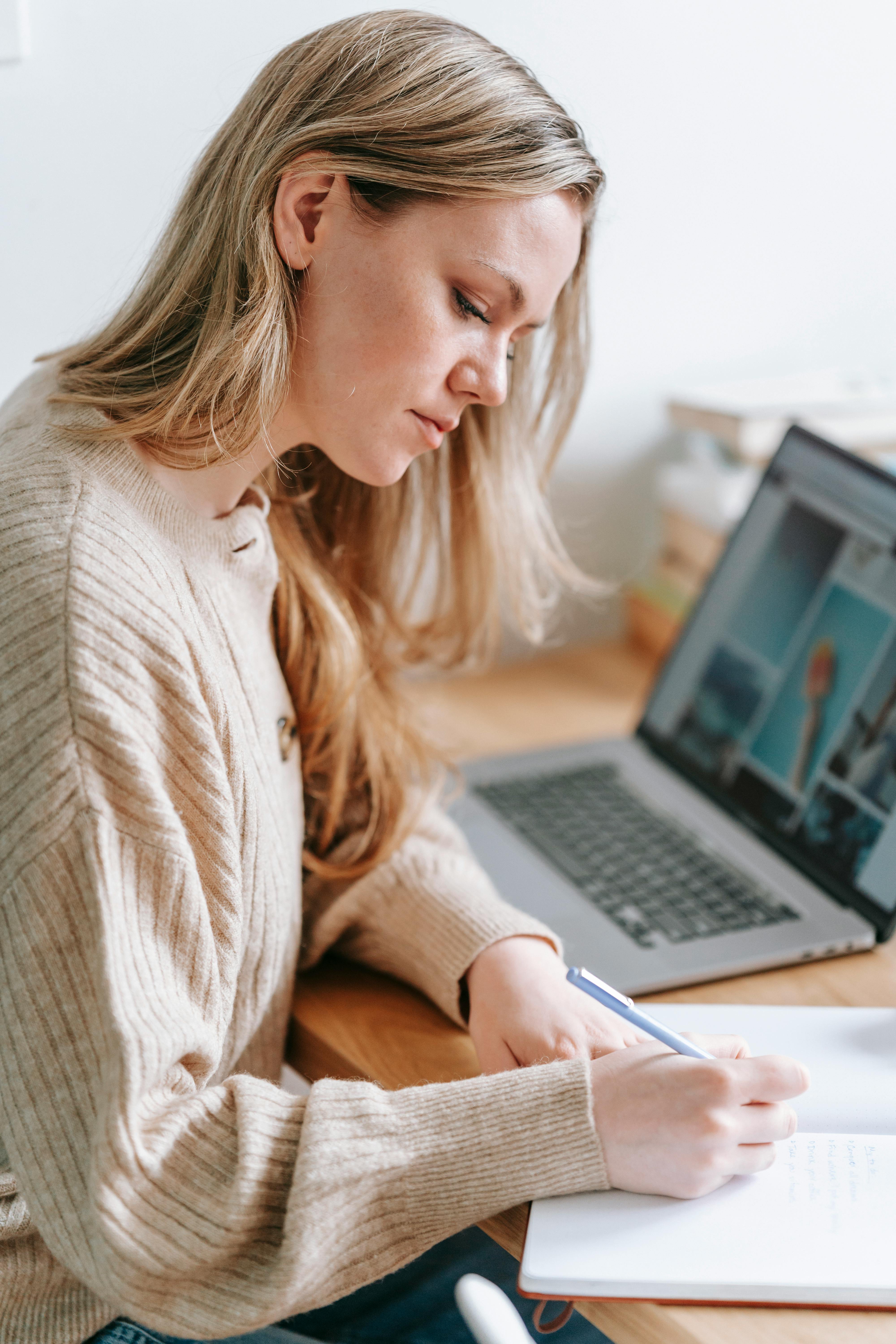 Therapist working remotely